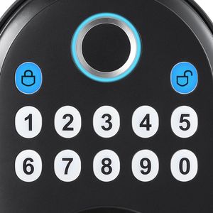 Serratura Intelligente con Modalità Silenziosa, Password Anti-Spia a Uso Singolo, Modalità di Sblocco Costante con Impronta Digitale, Codice Tastiera e Chiave - Product Image 5