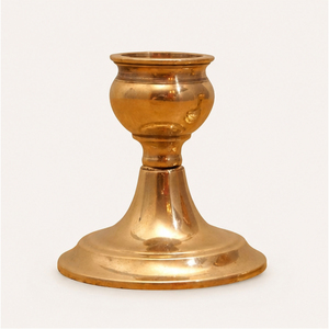 Antique Gold Finish Pure <b>Brass</b> Taper Candle <b>Holder</b> - Vintage Victorian Style Metal <b>Candlestick</b> for Wedding Centerpieces - Product Image 4