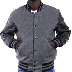 New Design Men's Winter Varsity Jacket 100% Cotton Waterproof Windproof Breathable Wool Liner Front Embroidery Stand Streetwear - Product Image 6