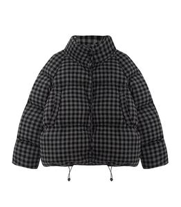 Chaqueta Acolchada de Forro Polar Sólido Unisex, Cuello Alto Regular, Impermeable, Informal de Invierno, Ajuste Holgado, Relleno de Poliéster, Manga Regular Gruesa - Product Image 1