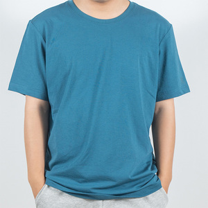 T-shirt en coton blanc pour homme, manches courtes, col rond, coupe classique, couleur unie, jersey décontracté, design uni - Product Image 3