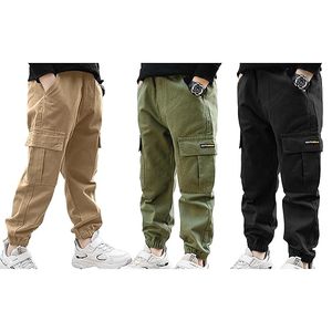 Pantalon cargo pour homme 100% coton, plusieurs poches utilitaires, taille élastique, coupe régulière, décontracté, tactique, pour l'extérieur, taille XS - Product Image 1