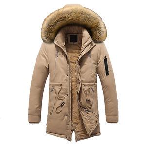 Chaquetas Parka Cálidas y Gruesas para Hombre, Abrigos Casuales de Invierno para Hombre, Chaqueta Acolchada de Algodón con Cuello Alto Sólido para Hombre - Product Image 1