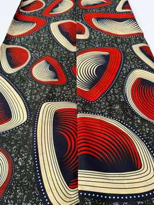 Tissu exclusif à imprimé cire africaine Togo en coton lisse pour vêtements et accessoires personnalisés avec de riches motifs traditionnels - Product Image 5