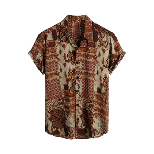 Mens Wholesale Customized Printed <b>Button</b> up Hawaii Beach Summer <b>Shirts</b> Mens Casual Hawaiian <b>Shirts</b> - Product Image 4