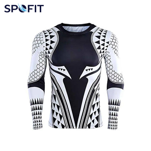 เสื้อรัดกล้ามเนื้อแขนยาวสำหรับ BJJ แบบขายส่ง สั่งทำได้ตามต้องการ พร้อมบริการพิมพ์ลายแบบ Sublimation เต็มตัว ผู้ผลิตเสื้อรัดกล้ามเนื้อ MMA - Product Image 3