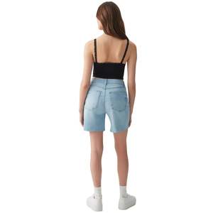 Shorts de Mezclilla Azules para Mujer, Estilo Casual de Verano, Corte Regular, Lavado Claro, Algodón Suave, Venta al Por Mayor, Tendencia 2026 - Product Image 4