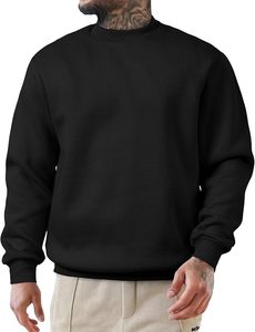 Sudadera de Invierno para Hombre, Cuello Redondo, Forrada, Transpirable, 320g, Corte Regular, Algodón/Poliéster - Product Image 2