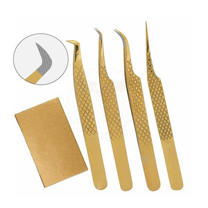 Pinzas Aplicadoras de Pestañas High Beauty, Herramienta Profesional para Colocación de Pestañas, Punta Dentada Duradera de Acero Inoxidable, Accesorio de Belleza - Product Image 1