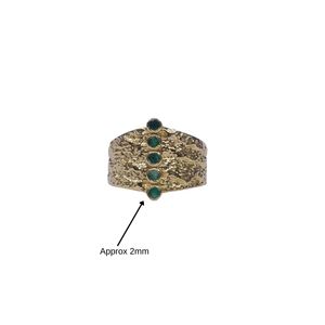 Wedding Wear 925 Sterling Silver Gold Plated Jewelry Emerald Gemstone Women Wear Classic <b>Couple</b> <b>Ring</b> - Product Image 2