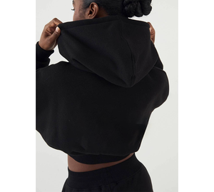 Ensemble de survêtement de sport personnalisé pour femme, 2 pièces, en coton à séchage rapide, avec coupe courte, poignets côtelés et taille élastique, idéal pour le basketball et le jogging - Product Image 3