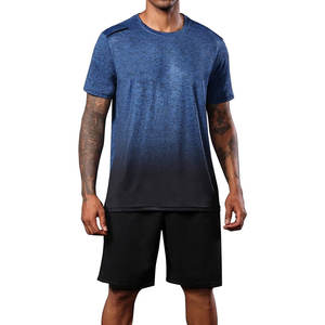 Ensemble short et t-shirt de sport respirant pour l'entraînement, le basketball, la course à pied, le football, avec taille élastique et poche - Product Image 2