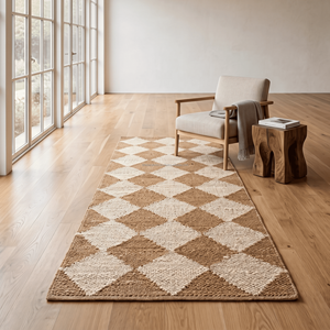 Alfombra de Yute Tejida a Mano de 80x300 cm, Color Sólido, Antideslizante, Apta para Mascotas, para Pasillo o Vestíbulo, Diseño Nórdico Contemporáneo - Product Image 5