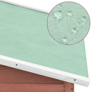 Gallinero Grande Extensible en Madera de Abeto Sólido Color Moca y Blanco, Jaula para Animales - Product Image 5