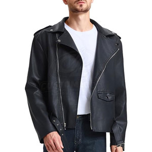 Pakistan Manufacture <b>Leather</b> <b>Jacket</b> For Men In Solid Color With <b>Long</b> Sleeve <b>Leather</b> <b>Jacket</b> For Fall Season - Product Image 5