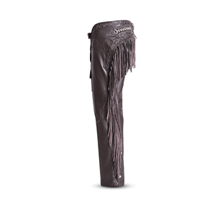 High Quality Durable Material Washed Men's Leather <b>Chaps</b> Wholesale Best Price Custom Logo Printed Leather <b>Chaps</b> - Product Image 2