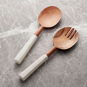 Wholesale Natural Bamboo Wooden Spoon Long Handle Durable Reusable Kitchen Cooking Utensils Set - Product Image 2