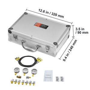Set di Manometri Idraulici per Escavatore 250/400/600 bar, 3 Manometri e 9 Raccordi di Prova con 3 Tubi di Prova per Iniettori Common Rail - Product Image 5