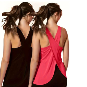 OEM Custom 100% Cotton Heavyweight Training Vest Bodybuilding Muscle Fitness Stringer <b>Running</b> <b>Singlet</b> Gym tank Top for Women - Product Image 6