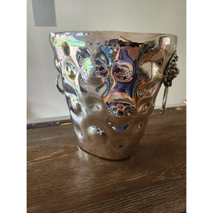Golden Finished Metal Aluminium Luxury Wine Cooler <b>Ice</b> <b>Bucket</b> Home Hotel <b>Table</b> Decoration Silver Color Shiny Polished <b>Bucket</b> - Product Image 6