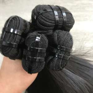 Cheveux humains vietnamiens longs de couleur naturelle droite pour faire une perruque pour femmes noires 100% cuticule alignée - Product Image 3