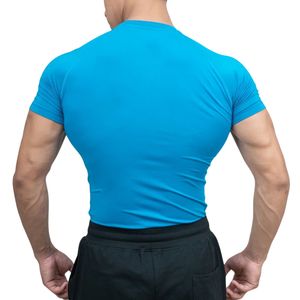 Camiseta Deportiva de Compresión para Hombre, Personalizada, al por Mayor, de Manga Corta, Secado Rápido, Transpirable, para Gimnasio, Entrenamiento, Running, Fitness, Cuello Redondo - Product Image 1