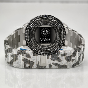 Reloj de Diamantes Moissanite VVS Personalizado para Hombre, Reloj Mecánico Automático de Acero Inoxidable de Lujo con Incrustaciones Completas, Pasa el Test de Diamantes - Product Image 4