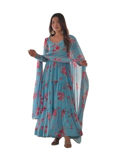 Kurti Kanjeevaram non cousu pour femme, style estival exclusif, tenue de soirée, collection 2024, vêtements de créateur indiens, modal viscose - Product Image 1