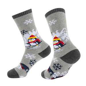 B2B Wholesale Custom Logo Winter Holiday Socks Funny Penguin <b>Pattern</b> Unisex Crew Socks Manufacturer - Product Image 3