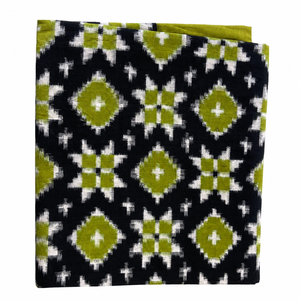 Tissu en coton léger Premium Telia Rumal Double Ikat à motif ethnique tissé pour vêtements, rideaux et ameublement - Product Image 4