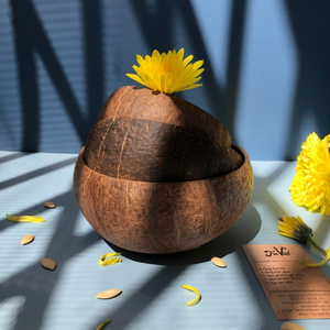 Tazón de Coco Natural Hecho a Mano y Sostenible, con Cáscara Orgánica, para Ensaladas, Smoothies de Açaí, Helados, Postres, Sopas, Cocina Vietnamita - Product Image 1