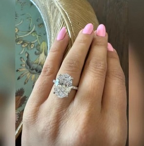 Luxury Radiant Cut Lab Grown <b>Diamond</b> <b>Ring</b> In 925 Sterling Silver For Women Perfect For Engagement Wedding And Anniversary Gift - Product Image 4