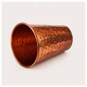 Vaso de Agua de Cobre Puro Martillado con Logotipo Personalizado, Hecho a Mano, Ayurvédico, Vaso Metálico Ecológico al por Mayor para el Hogar - Product Image 2