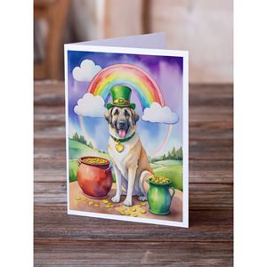 Whimsical A7 tamaño 5x7 tarjetas de notas en blanco paquete 8 tarjetas de felicitación del Día de San Patricio de Pastor de Anatolia con sobres - Product Image 2