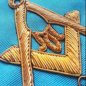 Regalia Ceremonial de Lujo Master Sash Memphis-Misraim, Bordada a Mano con Lingotes de Oro y Cuentas de Alta Calidad - Product Image 3
