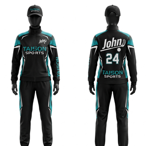 Uniforme de Fútbol Sala Premium de Poliéster y Spandex de 280 GSM, Diseño de Paneles en Negro y Verde Azulado, Logotipo Sublimado - Product Image 1