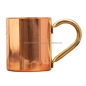 Taza de cobre martillada de alta calidad con asa y acabado pulido para beber y uso en la cocina, taza de cobre a prueba de fugas - Product Image 4