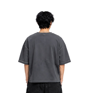 T-shirts amples en coton premium pour hommes, coupe décontractée, manches courtes, style streetwear, personnalisables, OEM, ODM, marque privée, fournisseur en gros - Product Image 2
