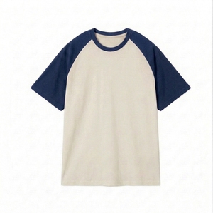 Drop Shoulder Raglan <b>Plain</b> <b>tshirts</b> Short Sleeved <b>Tshirt</b> Baggy Shirt for Man - Product Image 4
