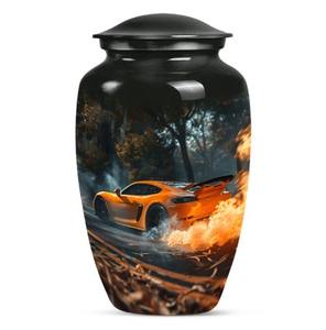 Urne funéraire décorative pour cendres d'adultes, urne commémorative pour cendres humaines, urne funéraire pour voiture de sport de course, souvenir hommage. - Product Image 1