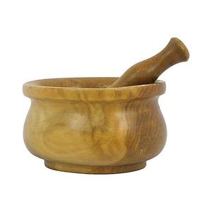 Ensemble mortier et pilon en bois multifonctionnel pour broyer, écraser, mélanger les épices, les herbes et préparer des pâtes maison - Product Image 2