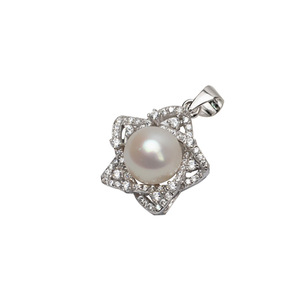 Colgante de Pentagrama de Plata Han S925, Estilo Estrella con 8-9 Perlas, Accesorio DIY, Soporte Vacío para Joyería, 628 - Product Image 5
