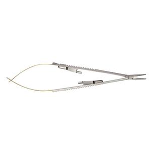 Portaagujas Microquirúrgico Recto Reutilizable Castroviejo 14cm, Puntas 11mm x 0.6mm, Mordazas de Acero Inoxidable Shuja Surgico - Product Image 6