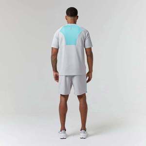 Men's Breathable High Street Sports <b>Twin</b> <b>Set</b> Logo Short Sleeve Summer Casual T-Shirt Shorts <b>Set</b> Made in Pakistan - Product Image 2
