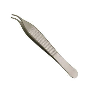 Pinces à tissus chirurgicales courbées en acier inoxydable pour pansements - Product Image 1