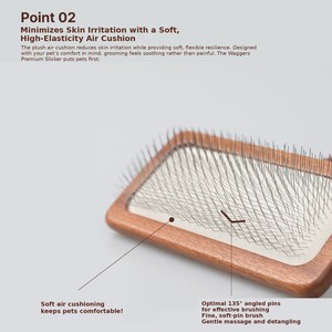 Brosse lissante en bois pour animaux de compagnie, accessoires de toilettage pour animaux, avantages de la toilettage des animaux - Product Image 4