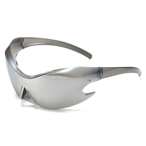 3576 Fashion Custom Logo Futuristic Technology Sun Glasses 2023 Trendy <b>Mirror</b> Colorful Sports Hip Hop Y2K Sunglasses Customized - Product Image 1