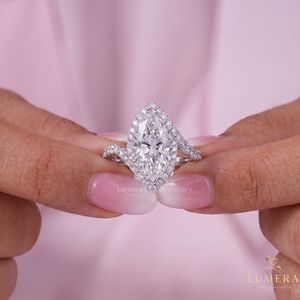 IGI Certified Lab Grown <b>Diamond</b> Marquise Engagement <b>Ring</b> 9K 10K 14K 18K Gold Luxury Custom Fine Jewelry Brilliant Cut for Women - Product Image 3