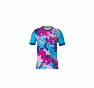 เสื้อยืดซับลิเมชั่นเด็กและผู้ใหญ่ โพลีเอสเตอร์ ผ้าเปล่าสำหรับพิมพ์ลายซับลิเมชั่นตามสั่ง แฟชั่น รับสั่งซื้อจำนวนมาก - Product Image 1