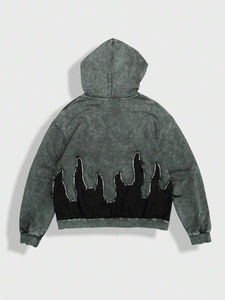 Sudadera con capucha extragrande para mujer, de felpa, con efecto desgastado, mezcla de algodón suave, manga larga, cálida y cómoda para uso casual. - Product Image 6